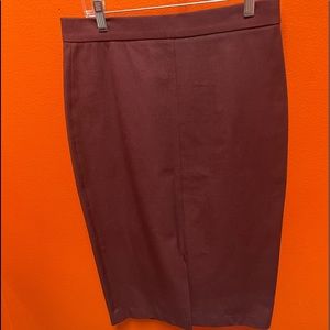 Banana Republic pencil skirt wine colored with gold zipper size 8
